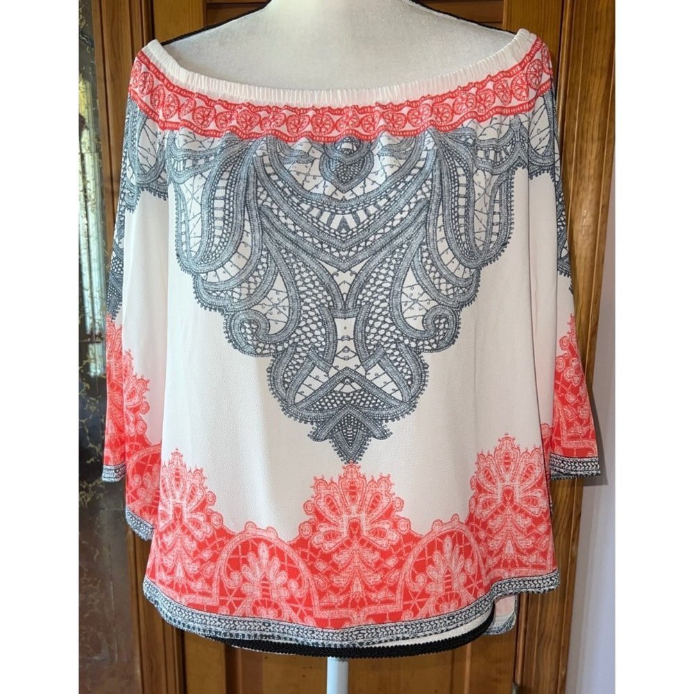 Jealous Tomato Off-The-Shoulder Boho Shirt — Small